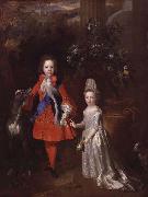 Nicolas de Largilliere Portrait of Prince James Francis Edward Stuart and Princess Louisa Maria Theresa Stuart oil painting on canvas